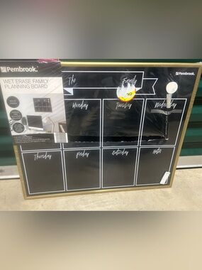 NWT family planning board. Write on and wet erase. Calendar for events.